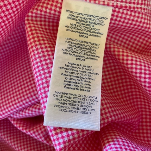 CHAPS gingham button down Size Petite Large - Picture 7 of 8